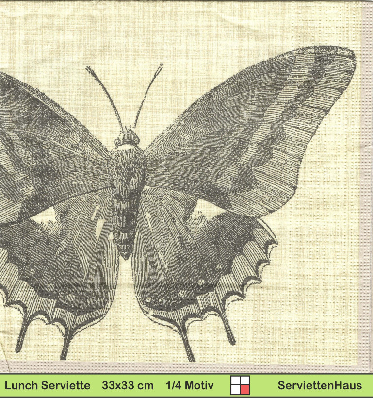 Großer Schmetterling - 1 Paket mit 20 Servietten